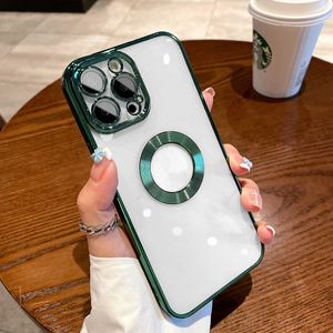 iPhone 15 15 14 13 12 11 Pro Max XR XS Max Transparent Plating Soft Back Cover with Camera Protector Film Skin New Factory価格