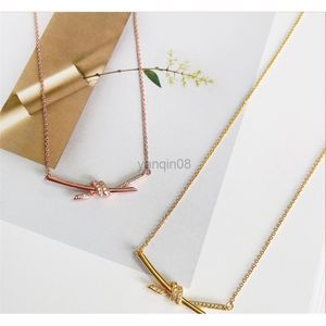 Pendant Necklaces Fashion Brand Women's Jewelry 2022 New Designer Gold And Silver Rose Gold Sexy Collarbone With Box G220908