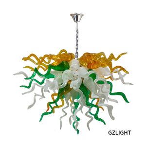 Modern Lamp Blown Glass Chandeliers Light LED Bulb Multi color Shades Chihuly Luxury Ceiling Pendant Lamps for Kitchen Hotel Duplex Building Indoor Decor LR1484