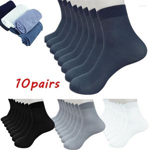 Calcetines para hombres hombres verano fibra de bambú rayante delgada tubas largas y transpirables calcetines de seda de seda zapatos de cuero deportivo