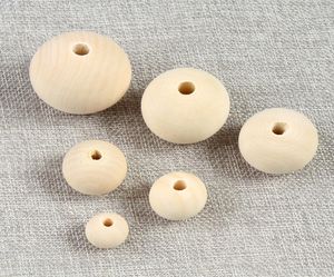Wholesale 200pcslot 46810121416mm Nature Color Wooden Beads Round Lead Wood Beads For