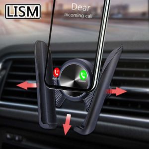 LISM Elastic Car Holder For Phone in Car Air Vent Clip Mount No Magnetic Mobile Phone Holder GPS Stand For iPhone 11 Pro