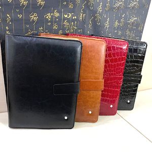 Luxury Diary Binder notepad Loose Leaf Black Double sided Flip High end Handmade Leather Notebook A5 Notepads Sheets Paper Products Top Business Gifts