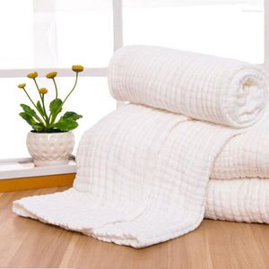 Cobertores 10 peças 6 camadas dobra 100% algodão gaze cobertor cor branca 110 x cm bebê pequeno inteiro