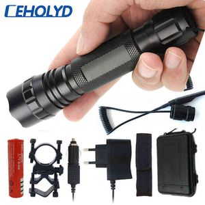 Hunting L2 T6 Led Tactical Flashlight Remote Switch Waterproof IPX6 Aluminum Shockproof Power 18650 Battery Hard Light Bulb J220713