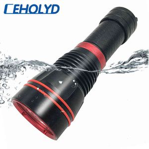 XM-L2 U3 Diving Flashlight Водонепроницаемый IPX8 15-часовые ударные светодиодные лампы под водой 80 м. Сплютистые пустынные алюминиевые J220713