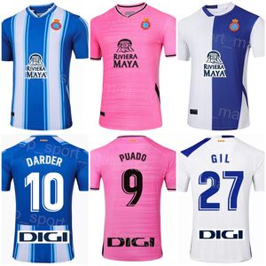 2022-23 Club RCD Espanyol Joselu Soccer Jersey Exposito Oscar Gil Darder Lecomte Gomez Vinicius Olivan Sanchez Calero Melamed Football Shirt Kits Blue White Pink