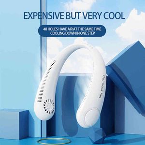 Electric Fans YouPin Mini Neck Fan Portable Bladeless USB uppladdningsbara Mute Sport -fans för utomhus Ventilador Portatil Abanicos Cooling T220907