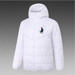 Minnesota United FC Men's Down Jacket Capelie Jacket Winter Leisure Casat Sports Full Sports Sports Outdoor Logo de moletom quente Custom