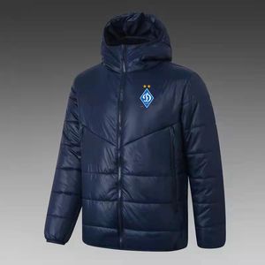 FC Dinamo Kyiv Erkekler Down Hoodie Ceket Kış Çılden Çıngırak Spor Paltosu Full Fermuar Sporları Açık Sıcak Sweatshirt Logosu Özel