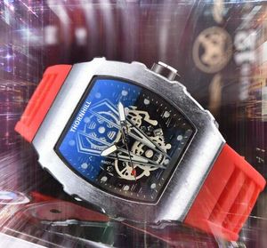 Top Sports Vk Designer Mens Watch 43mm Nero Blu Rosso Cinturino in gomma siliconica Giappone Movimento al quarzo Orologio da polso elettronico analogico digitale Presidente fabbrica di qualità