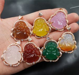 Fashion all'ingrosso Jade Natural Ride Buddha Buddha Gioielli Maitreya Agate Necklace Factory Direct