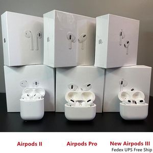 Nuovi Apple Airpods 3 airPods Pro Air Pod gen 2 3 4 Auricolari Wirless ANC GPS Ricarica wireless Cuffie Bluetooth In-Ear con numero di serie Fedex UPS Ship