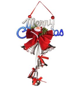 D￩corations de No￫l Bell de No￫l pendentif arbre pendentif P￨re No￫l pour le nouvel an Gift Wind Chime Home Decoration
