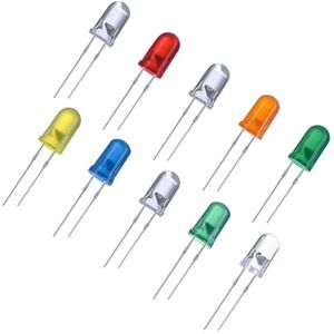 5mm LED -dioder runda genom hållampcertifikatpärlor Ljus som emiiting diod röd vit gul orange grönt blått certifikat med ROHS -färg diffus