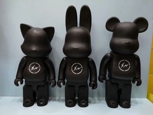 Nya 400% actionleksakssiffror Bearbrick PVC Action Figure Cosplay Flash Light Black Cat Rabbit Bear Collections Bearbricklys 28cm