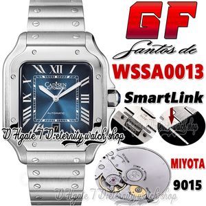 GF v3 GF0013 Мужчина Watch Japan Miyota 9015 Автоматический механический синий циферблат римские маркеры быстро