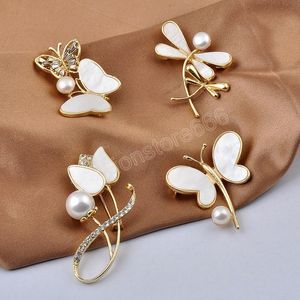 Spille di farfalla per farfalla perle di moda per donne strass cristalline per spillo di fiore per spillo di moda accessori per insetti di moda