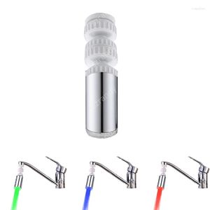 Bathroom Sink Faucets Faucet Led Light Colors RGB Temperature Controled Water Powered Aerator