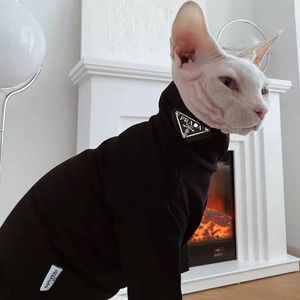 Cat Costumes Sphynx German Cat Clothes Sphinx Hairless Spring Autumn Cotton Bottom Base Black Comfortable Cool Fashion Pet 220908