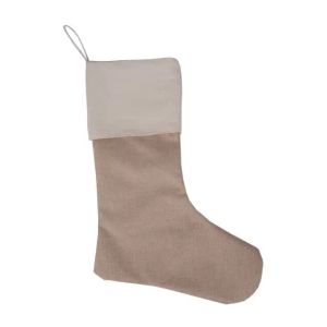 Hochwertige Weihnachtsgeschenksocken aus Sackleinen, Geschenktüte aus Baumwollcanvas