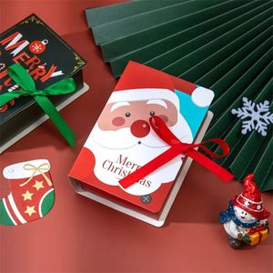 Noel Süslemeleri Yaratıcı Mutlu Noel Şeker Kutuları Snack Çikolatalı Şeker Karton Noel Hediye Kutuları 220908