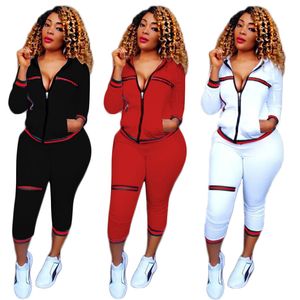 Women Tracksuits Sweater Suits Tops Jackets Pants Casual 2 Piece Set Long sleeve hoodies trousers sports suit Yoja clothing Jogging Sportwear