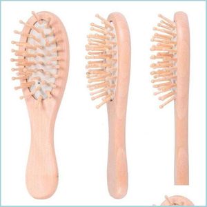 Saç Fırçaları Bambu kıllar Çıkaran ahşap saç fırçası ıslak veya kuru oval saç fırçası 16x4.5x3cm Kadınlar için Erkekler Damla Teslimat 2021 Produ DH1T2