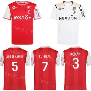 Club Stade De Reims 29 BALOGUN Soccer Jersey 3 DOUMBIA 28 LOCKO 1 PENTZ 5 ABDELHAMID 15 MUNETSI 6 GRAVILLON 7 TOURE 24 AGBADOU 19 VAN BERGEN Football Shirt Kits