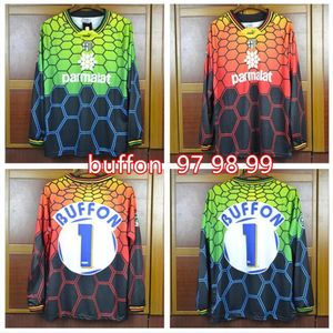Wholesale italy long sleeve jersey for sale - Group buy Italy Retro Soccer Jersey Parma Goalkeeper Buffon Long Sleeve Italia Football Shirts269D