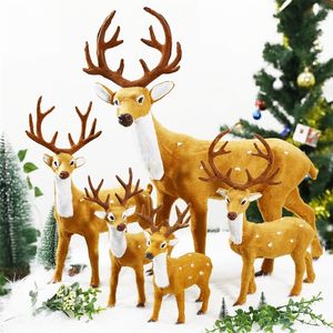 Outros suprimentos de festa do evento 1pc Plush Reindeer Christmas Deer Doll Xmas Elk Simulation Decorações de Natal para casa Feliz Natal Ano do Ano 220908