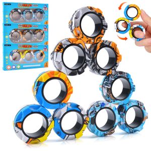 Brinquedo de descompressão Fidget Brinquedos Para Crianças Anel Magnético TDAH Ansiedade Alívio Dedo Presentes Engraçados Spinner Meninos Meninas Gota Entregar Bdejewelry Amuol