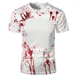 Мужские рубашки на Хэллоуин DIY Blank Ужасная футболка для мужчин женщины быстро сухшие повседневные полиэфирные топы