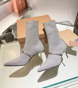 Top Women's Factory-Schuhe, kurze Stiefel, modische elastische Leder-Pferdestuschschnalle, dicke Fersenzehensticke am Stickel am Knöchel-Wanderkasten 35-41