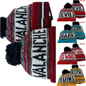 Kolorado Beanie North American Hockey Ball Piose Patch Zimowe wełny sportowe czapki czaszki czapki