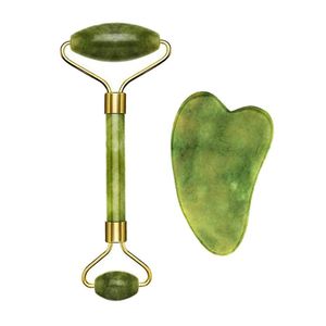 Massageador de rosto Epack Jade Roller Gua Sha Scrap Fool Set Envelht MASR FACIAL Stone autêntica para rosto FATA FATO DO DROP 2021 Saúde Dhaer