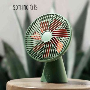 المعجبين الكهربائيين Sothing Desktop Fan Fan Rainforest إصدار Mini Fan Rechargable المحمولة المحمولة القابلة للإزالة Super Wind Silent Fan Cooler للمنزل T220914