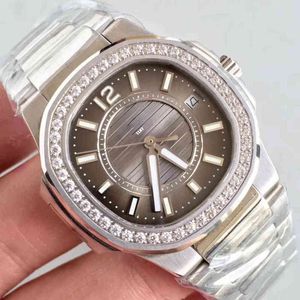 Women s Watches Mechanical Automatic Rose Gold Dial Diamond Edging Stainless Steel Strap 1 Replica