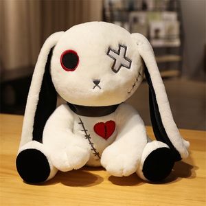 Halloween Toys Dark Series Plush Rabbbit Easter Bunny Doll Stuffed Gothic Rock Style Bag Home Christmas Gifts 220908