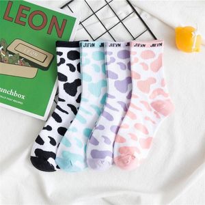 Men's Socks 2022 Trendy Fashion Cute Girl Cartoon College Style Student Pink Blue Purple Couple