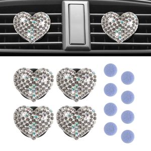 Air Scownener Car CLIP DE VELA DE DECORAÇÃO BLING ESTILO DE ESTILO DE CORAÇÃO Decoração de interiores Charm Colorf Acessórios para Gir Lulubaby Ambh7