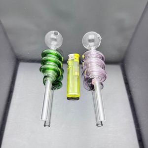 Glass Bowl Pipes Male Joint Colour Funnel Bowls Smoking New color double layer spiral glass direct cooker
