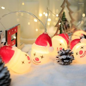 Party Favor 2m 10LED Christmas Light String Święty Mikołaj Snowman Oranments Xmas Tree Pendants Merry Decor 2023 Happy Year