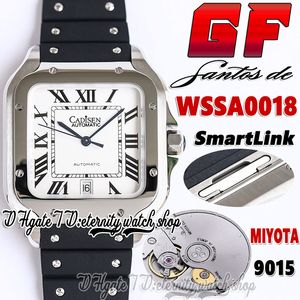 GF V3 GF0018 MENS Titta på Japan Miyota 9015 Automatisk mekanisk vita urtavla Romerska markörer Snabbbrytare Gummiband Rostfritt stål Case Super Edition Eternity Watches