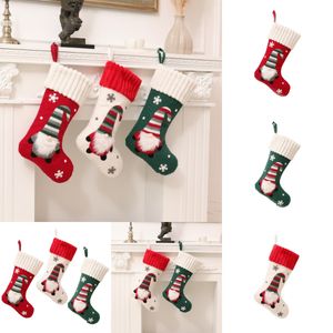 Noel Çorap Çorap Snowman Elk Baskı Şeker Hediye Çantası Şömine Noel Ağacı Yeni Yıl Ev İçin Noel Süslemeleri