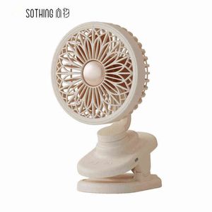 المعجبين الكهربائيين Sothing سطح المكتب Clip-On Fan Ultra-Quiet Office Table Fan Shakes رئيس Big Wind Summer Student Home USB Fan T220907