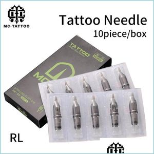 Agulhas de tatuagem 10pcs descartáveis ​​agulhas de cartucho de tatuagem rl agulha estéril para tatuagens de caneta de caneta rotativa hine suprimentos entrega de queda 2 dh3j7