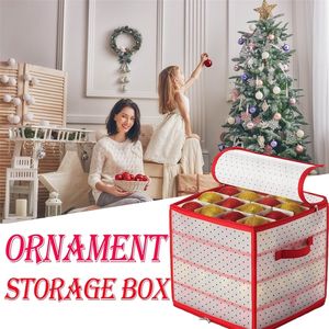 Подарочная упаковка 64 Baubles Storage Box Рождественские рождественские украшения для украшений организации рождественские шарики Организатор хранения безделушки № T2G 220908