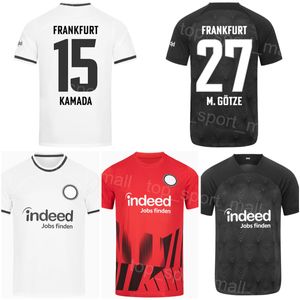 22-23 Clubvoetbal Eintracht Frankfurt Jerseys 15 Kamada 9 Kolo Muani 2 Ndicka 8 Sow 1 Trapp 35 Tuta 27 Gotze 36 Knauff 25 Lenz 6 Jakic Lindstrom Borre voetbalshirt Kits Kits