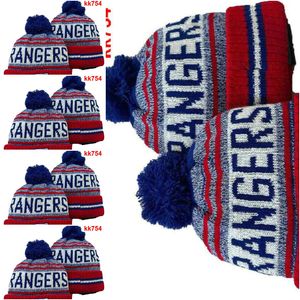 New York Beanie Kuzey Amerika hokey top takımı yan yama kış yün spor örgü şapka kafatası kapakları